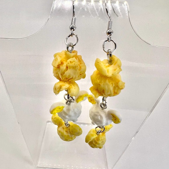 Mickey Popcorn Chain Earrings - Mickey Mouse Earrings - Popcorn Earrings - Picture 5 of 11
